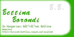 bettina borondi business card